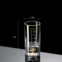 공장이 금을 묘사하여 눈금을 새긴 수정유리 한두 냥의 흰 술잔 가정용 금박 금산열 술잔, 한마리두꺼운 바닥 금박 32컵
