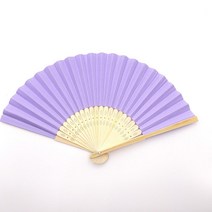 파스텔톤 보라색 대나무 부채 홍보 소량 굿즈 제작 색칠 그림 넣기 전통 선물