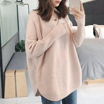 스피소 느리게걷기 여성 브이넥 니트 봄 가을 겨울 니트티 스웨터 니트티셔츠