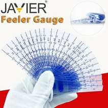 필러 게이지 측정 도구 블레이드 미터법 두께 갭 미터법 플라스틱 갭, 0.05-3.0mm 25블레이드