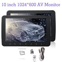 자동차 모니터 TV 10 인치 TFT 컬러 LCD 머리 받침 모니터 1024x600 HD, 04 2pcs 10.1inch