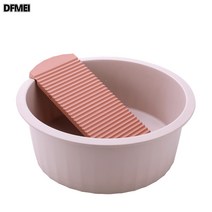 DFMEI 가정용 빨래판 포함 세면대야 기숙사 빨래 손세척대 학생 기숙사 라지 두꺼운 플라스틱 빨래판, 핑크색, 1개