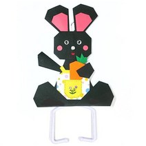 종이접기패키지 흰토끼 검정토끼 휴지걸이 만들기재료 세트, 5인용