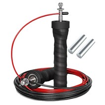 내구성 건너 뛰는 밧줄 세트 볼 베어링 pvc 핸들 조절 가능 피트니스 속도 권투 실내 를위한 전원 기어, 강철, 웨이트 포함