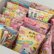 [유하랜박]3배 다꾸 올윰자 랜덤박스 도무송 인스 스티커 떡메모지 랩핑지 포장용품 세트, 2개