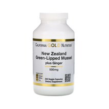 캘리포니아골드뉴트리션 CGN 초록홍합 생강 500mg 240베지캡슐 식물성셀룰로스 아라비아검 해바라기유