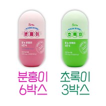 GRN 분홍이 초록이 시즌4 세트 다이어트 보조제 최신상 세트 +건강차 증정, 6박스, 3박스, 건강티백 증정