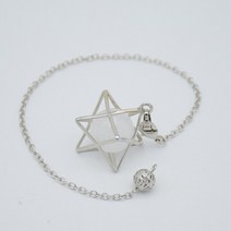 다우징 팬듈럼 차크라 펜듈럼 수맥추 점성학 16mm 라운드 비즈 천연석 크리스탈 메르카바 진자 드로잉 위카 레이키 힐링 헥사그램 펜던트 주얼리, white crystal