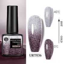 네일 아트 ur 설탕 7.5ml 열 젤 광택 3 색 온도 색상 변경 글리터 uv 젤 젤, 반사열36