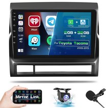 Roinvou 2005-2013 토요타 타코마용 안드로이드 카 스테레오 오토가 있는 내장 무선 CarPlay 자동차 라디오 22.9cm(9인치) 터치 스크린 인대시 GPS 네비, 2+64G(Support JBL)