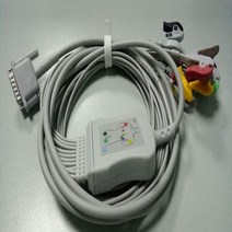 Bionet Cardiocare 2000/CardioTouch3000 ECG EKG 케이블 리드 와이어 10 의료용 케이블 클립 엔드 IEC 호환, IEC Standard(C1-C6)