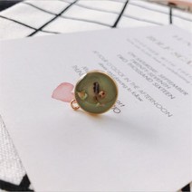 비즈공예 원석 10 창조적 패턴 라운드 드립 매력 커넥터 diy 귀걸이 장식 매달려 보석 액세서리 재료, 02 2