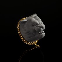 헤카테 흑호 백호 차량용 석고방향제, 블랙체리, 화이트, 1개