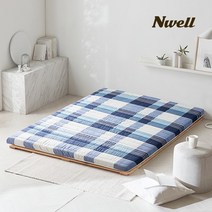 느웰 천연라텍스 토퍼 매트리스 체크 5cm/K