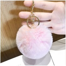 멜포드 뽀송이 자동차 키링 키홀더, 핑크