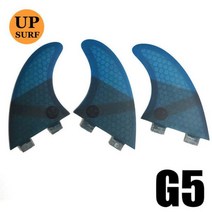 서핑보드 Upsurf 로고 더블 탭 핀 S/M/L/UK2.1 서핑 보드 허니컴 유리 섬유 Quilhas Fins, [05] G5 3pcs