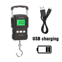 계근대 캐리어무게측정기USB 충전 75kg x10g 1M 테이프 스케일 전자 수하물 무게 저울 무게 가방 가방 수하물 디지털 걸이 후크 스케일 손저울, 01 A27L Rechargeable