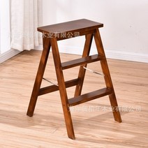 안테나 LS 안전 지지대 일다 사다리 단단한 나무 단계 의자 부엌 휴대용 접는 의자 홈, 귤
