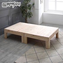 [편백마리] 편백나무 통원목 평상형 침대 P-BE-101, 슈퍼싱글 평상높이 350
