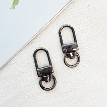 헤세드 NEW) 9mm 자물통 개고리 연결고리(2개), 블랙실버, 2개