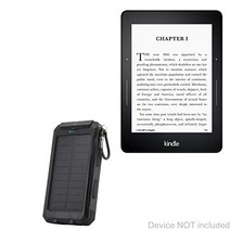 Kindle Paperwhite Battery BoxWave [Solar Rejuva PowerPack (6000mAh)] Solar Powered Backup Power Ban, 1, Jet Black