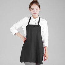 오투라이프에이프런 손님용 앞치마 - 무지(와이드형), 블랙