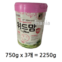 파스퇴르 위드맘 제왕 분유 2단계, 3개, 2250g