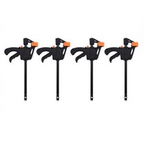 4 인치 1/2/4 피스 목공 작업 바 F 클램프 클립 세트 하드 빠른 래칫 릴리스 DIY 핸드 툴 가제트, 4피스