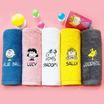 송월타올 스누피 피너츠 40수 180g 5매 선물세트, 없음, 블루(찰리브라운