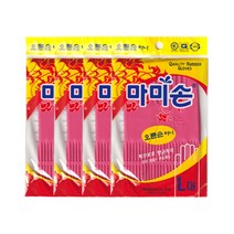 마미손 주방용 천연고무 라텍스 고무장갑 오른손만하나, 대/L, 4개