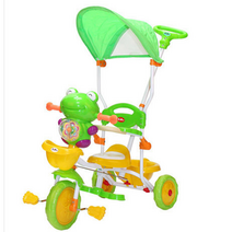 푸쉬 두돌 돌 아기 3세 유아 유모차 3발 세발 자전거 손잡이, 상품선택, 일반형 (그린)