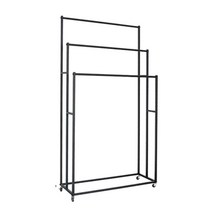 커텐 원단 행거 샘플 선물가게 문방구 매장 시트지, 상세 페이지 참고, 120x30x180cm - 블랙/후크 36개
