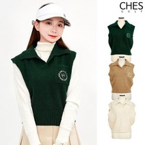 [체스골프-무료배송] 롬프 여성골프 카라 니트조끼