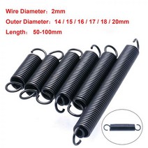 인장스프링 오픈 후크 확장 풀백 이있는 1pcs 2mm 와이어 직경 외경 14-20mm, 20mm, 80mm, 80mm