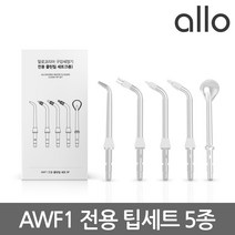 알로코리아 휴대용 무선 스마트 구강세정기 AWF1 전용팁 (2종 / 5종 택 1), 클린팁 5종