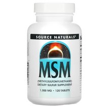 소스내추럴스 MSM 옵티 엠에스엠 1000mg 비타민C 몰리브덴 120정 OptiMSM VitaminC Molybdenum, 1개, 기본