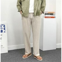 [도보크] 통기성좋은 남자 여름 린넨 슬랙스 팬츠 (6974435A)