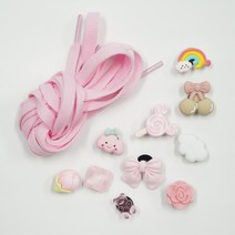 생활모아 슬리퍼 샌들 핑크색 파츠 10p 끈2p
