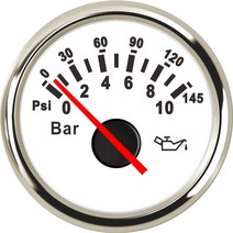 게이지연료보트 낚시배 바다낚시 레저 밸리 선외기엔진 52mm 오일 압력 게이지 PSI 해양 보트 요트 0-5Bar/, WS 0-10 바