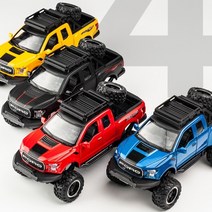 포드 랩터 F150 다이캐스트 픽업트럭 모형 장난감 미니카 4색, 02.랩터 F150(레드)