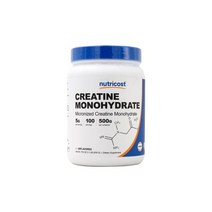 Nutricost 뉴트리코스트 크레아틴 모노하이드레이트 파우더 무맛 5000 mg 500 g