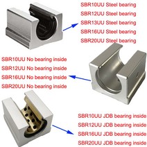 SBR10UU JDB 선형 볼 베어링 블록 개방형 CNC 라우터 SBR 가이드 4 개, 01 SBR10UU steelbearing_01 4 개