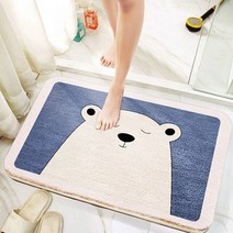 모조 캐시미어 만화 카펫 양각 욕실 매트 측면 바닥 깔개 샤워 룸 도어 미끄럼 방지, 01 NO1_02 500MMx800MM