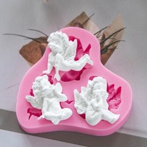 DIY 아로마 테라피 석고 금형 실리콘 작은 천사 자동차, 02 B