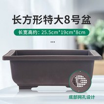 모조 보라색 모래 플라스틱 분지 직사각형 사각형 즙이 많은 분지 난초 매화 돌 산, 초대형 8호 세면대_수지_쟁반 없이