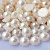 화이트 아이보리 베이지 2346810mm-25mm 모든 크기 모조 진주 ABS 플라스틱 반 형 느슨한 구슬 네일 아트 DIY 공예 의류, 5mm 700pcs, Off White-Ivory