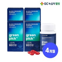 [녹십자웰빙] 그린픽 혈압건강 코큐텐 300mg 60캡슐x4박스 4개월분, 없음