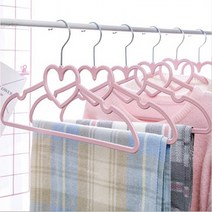 [이서지니]핑크 하트 옷걸이 리본 귀여운 인테리어 소품, 핑크리본
