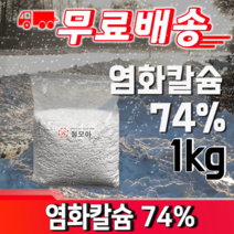 염화칼슘 74% 1kg 제설작업 습기제거제 제설용소금 습기방지 미끄러움 도로 눈 제거, 염화칼슘 74% / 1kg, 1개