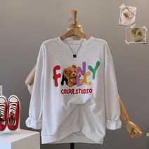 모노시크 퓨르덴 팬시 베어 프린팅 맨투맨_MNTE389